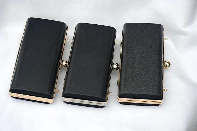 5 pcs Box Purse Frame Clutch Bag Glue-in Style Silver/Light Gold Pick Color