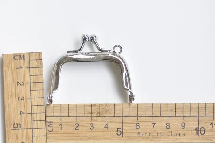 5.5cm Matte Silver Purse Frame Mini Coin Purse Frame 5.5cm x 3.5cm