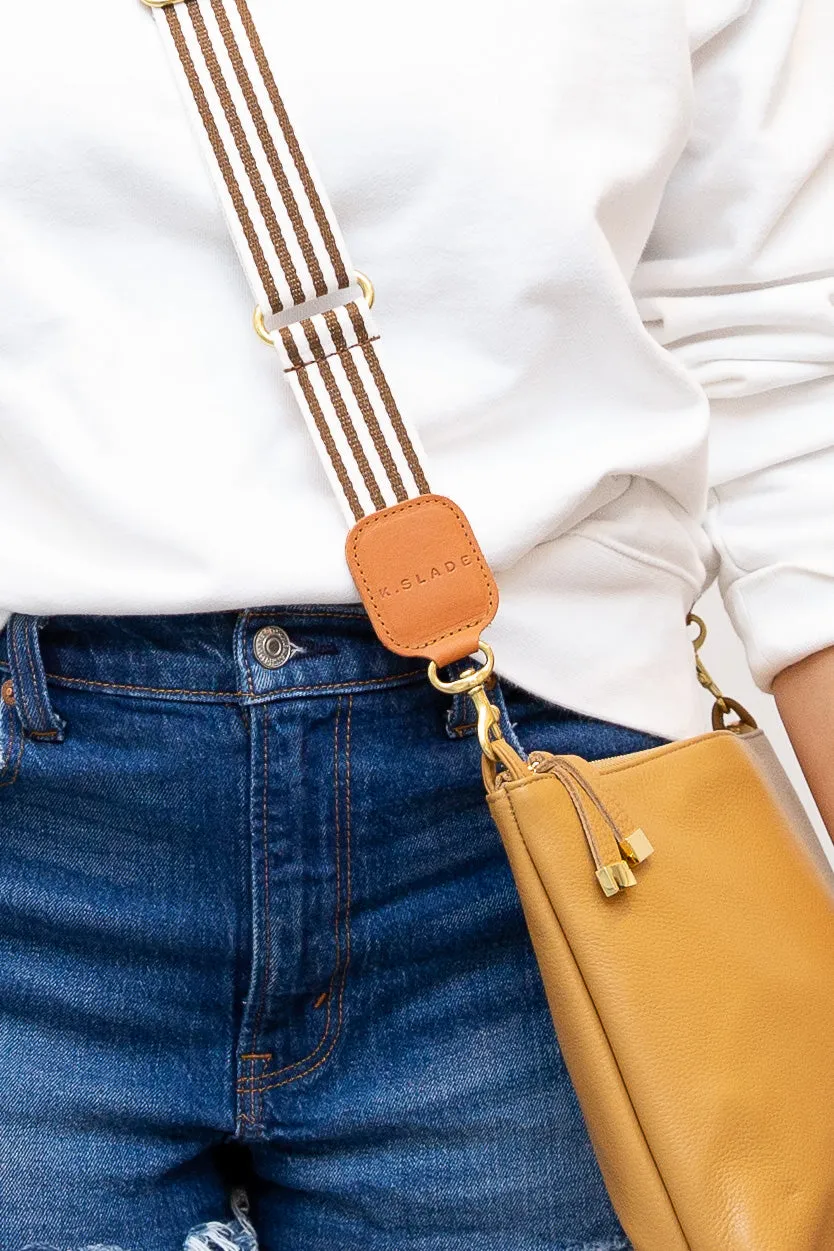 ADJUSTABLE WEBBED STRAP | MOCHA STRIPE