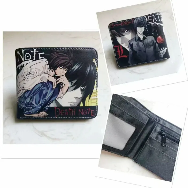 Anime DEATH NOTE L Lawliet Ryuk Wallet Young Men and Women Short Wallets Fashion PU Purse Cosplay Gift