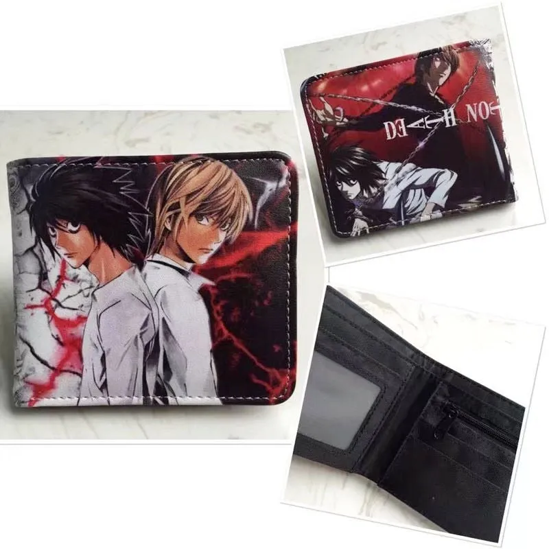 Anime DEATH NOTE L Lawliet Ryuk Wallet Young Men and Women Short Wallets Fashion PU Purse Cosplay Gift