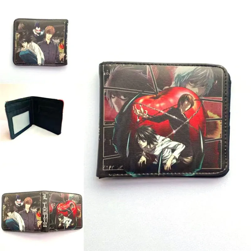 Anime DEATH NOTE L Lawliet Ryuk Wallet Young Men and Women Short Wallets Fashion PU Purse Cosplay Gift