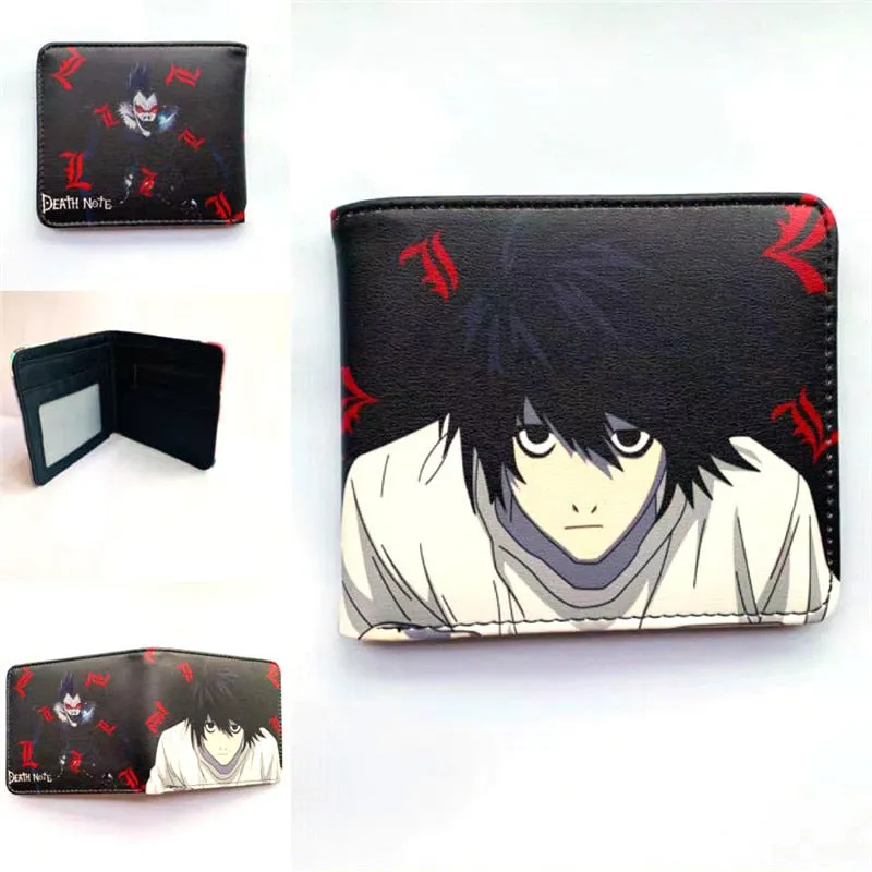 Anime DEATH NOTE L Lawliet Ryuk Wallet Young Men and Women Short Wallets Fashion PU Purse Cosplay Gift