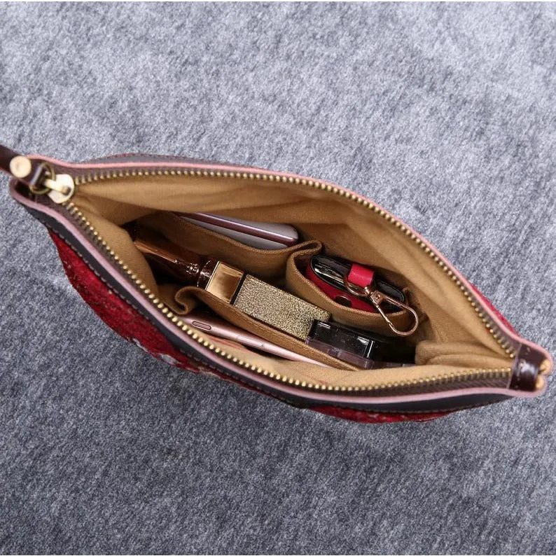 Carpet Clutch & Wristlet Floral Wine