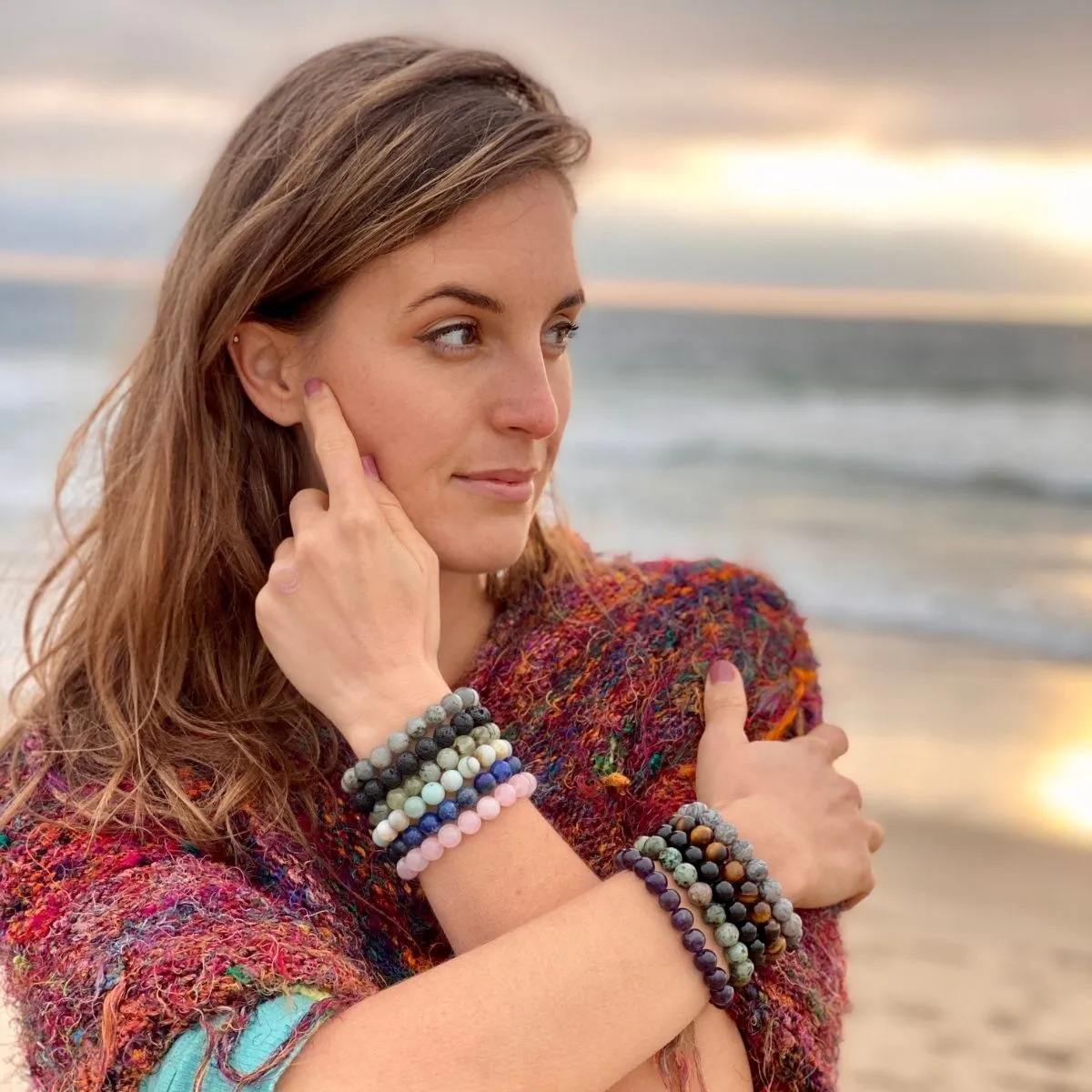 Crystal Healing Bracelet Set