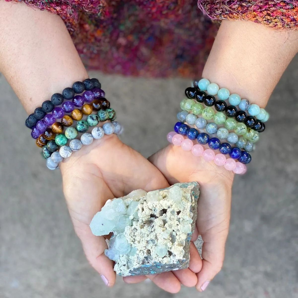 Crystal Healing Bracelet Set