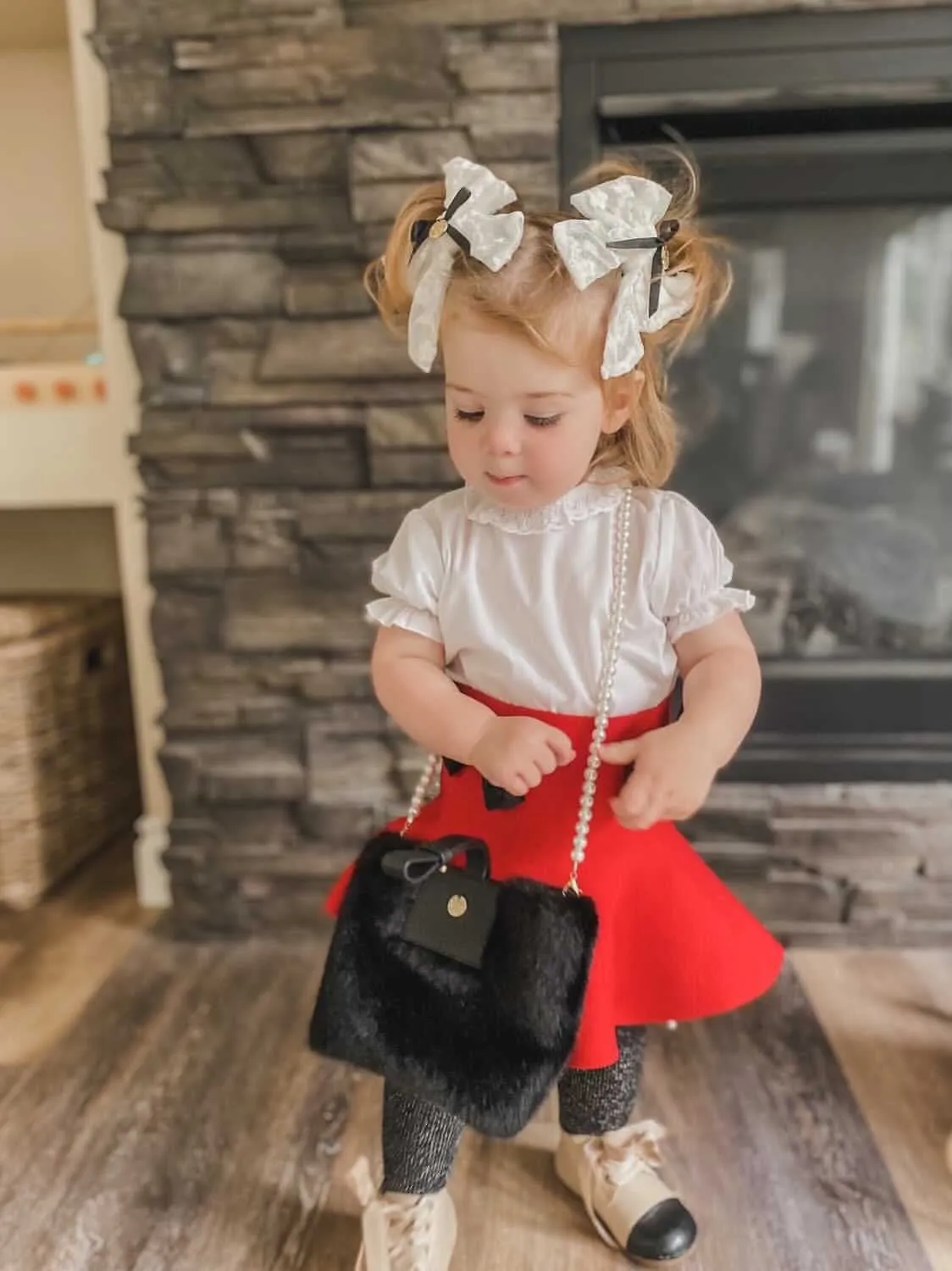 Faux Fur Pearl Bag