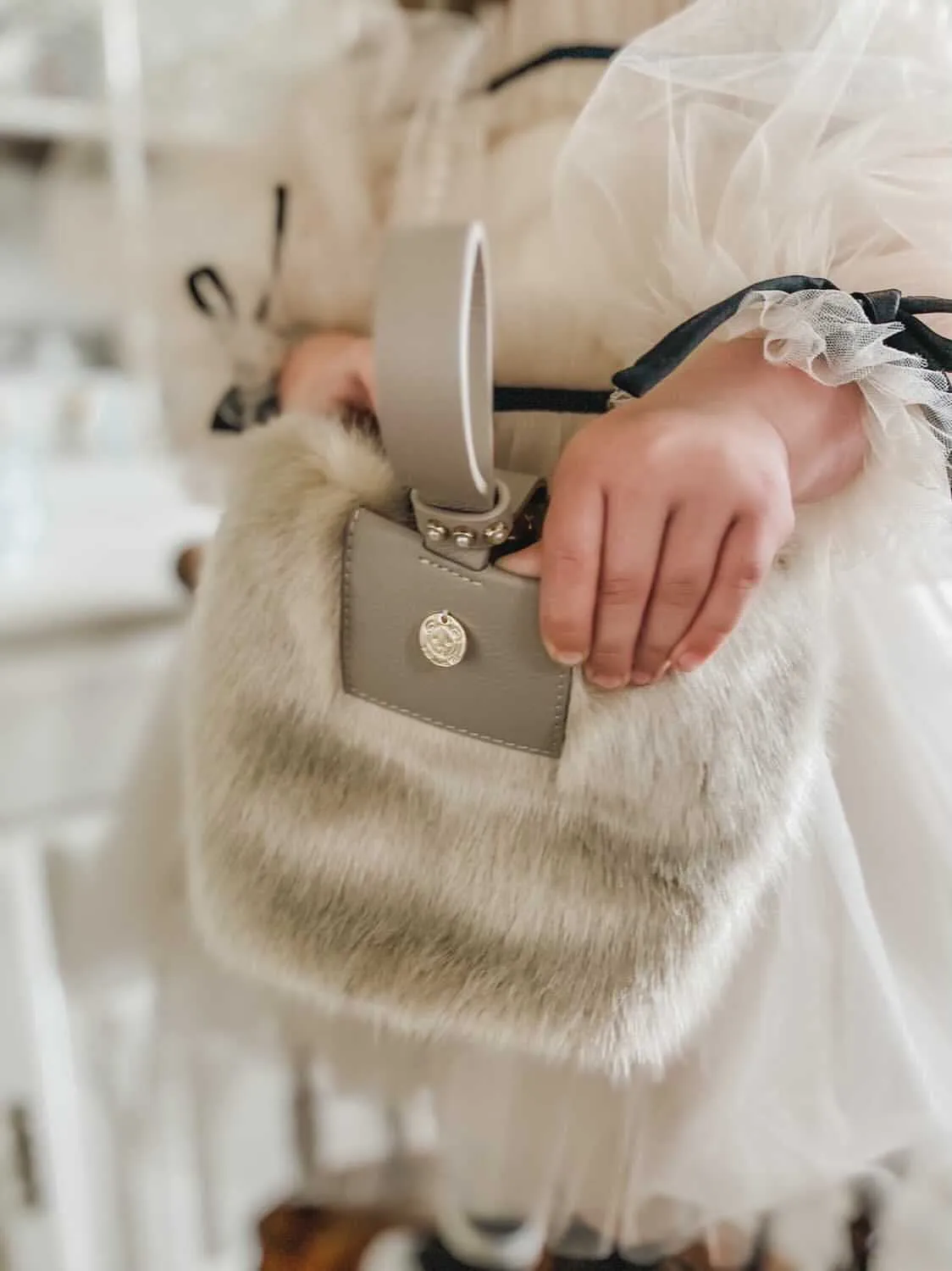 Faux Fur Pearl Bag