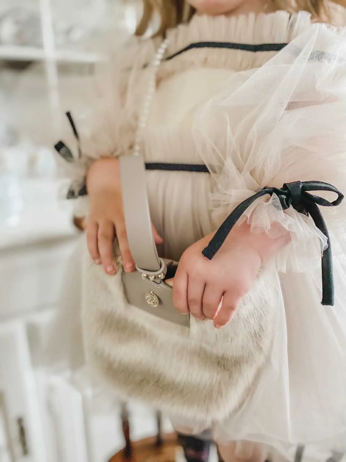Faux Fur Pearl Bag