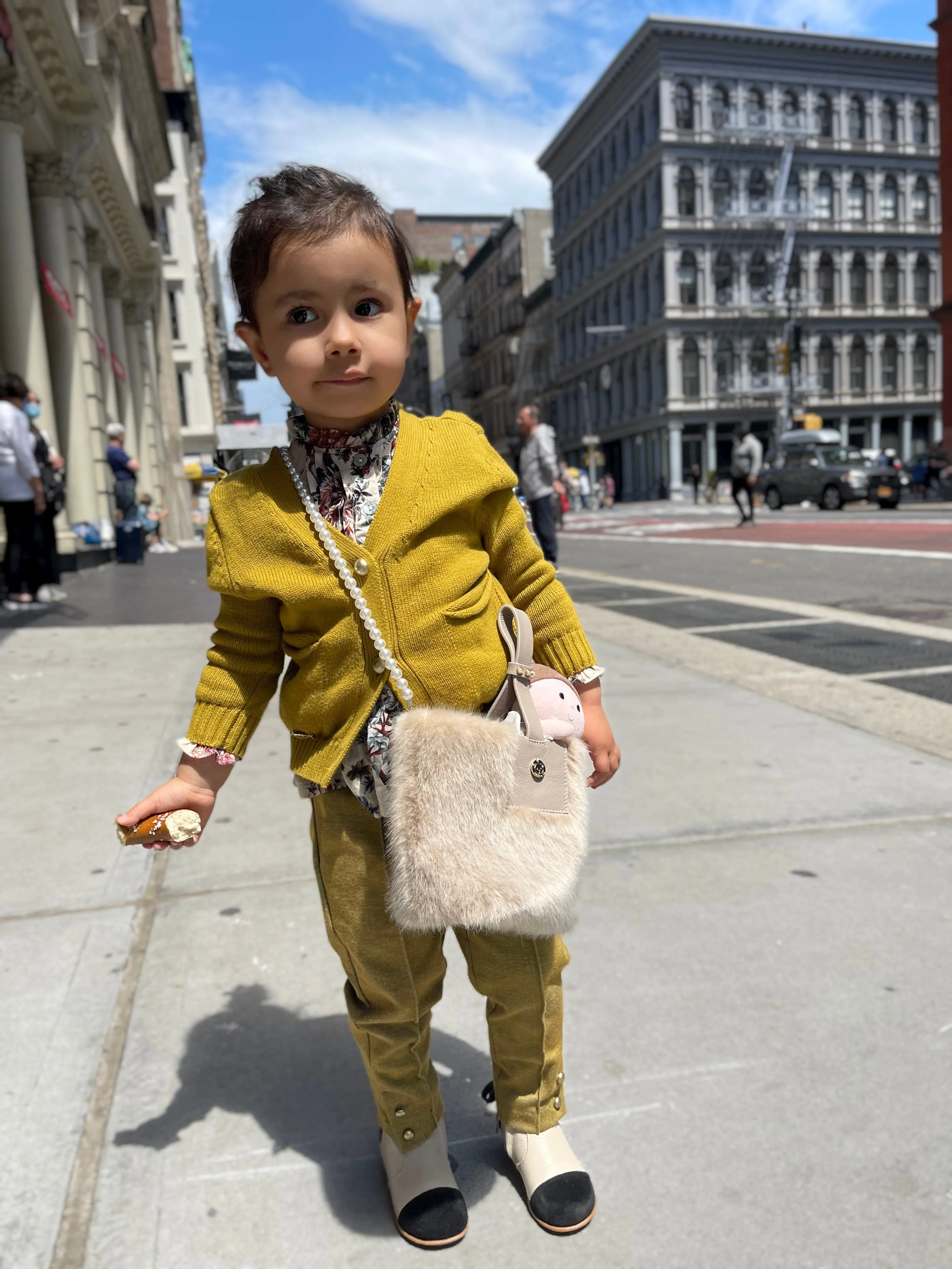 Faux Fur Pearl Bag
