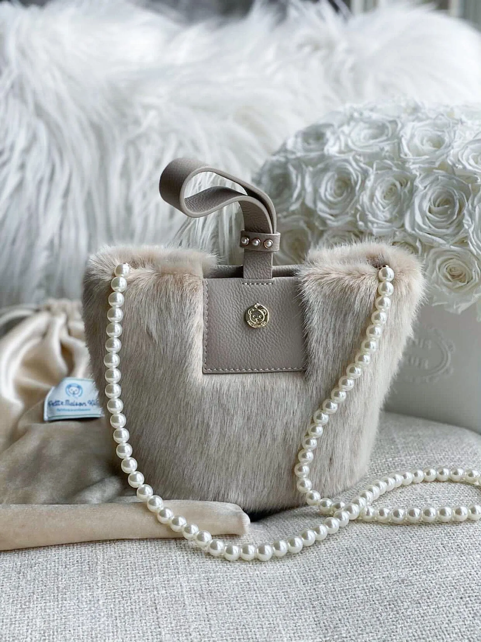 Faux Fur Pearl Bag