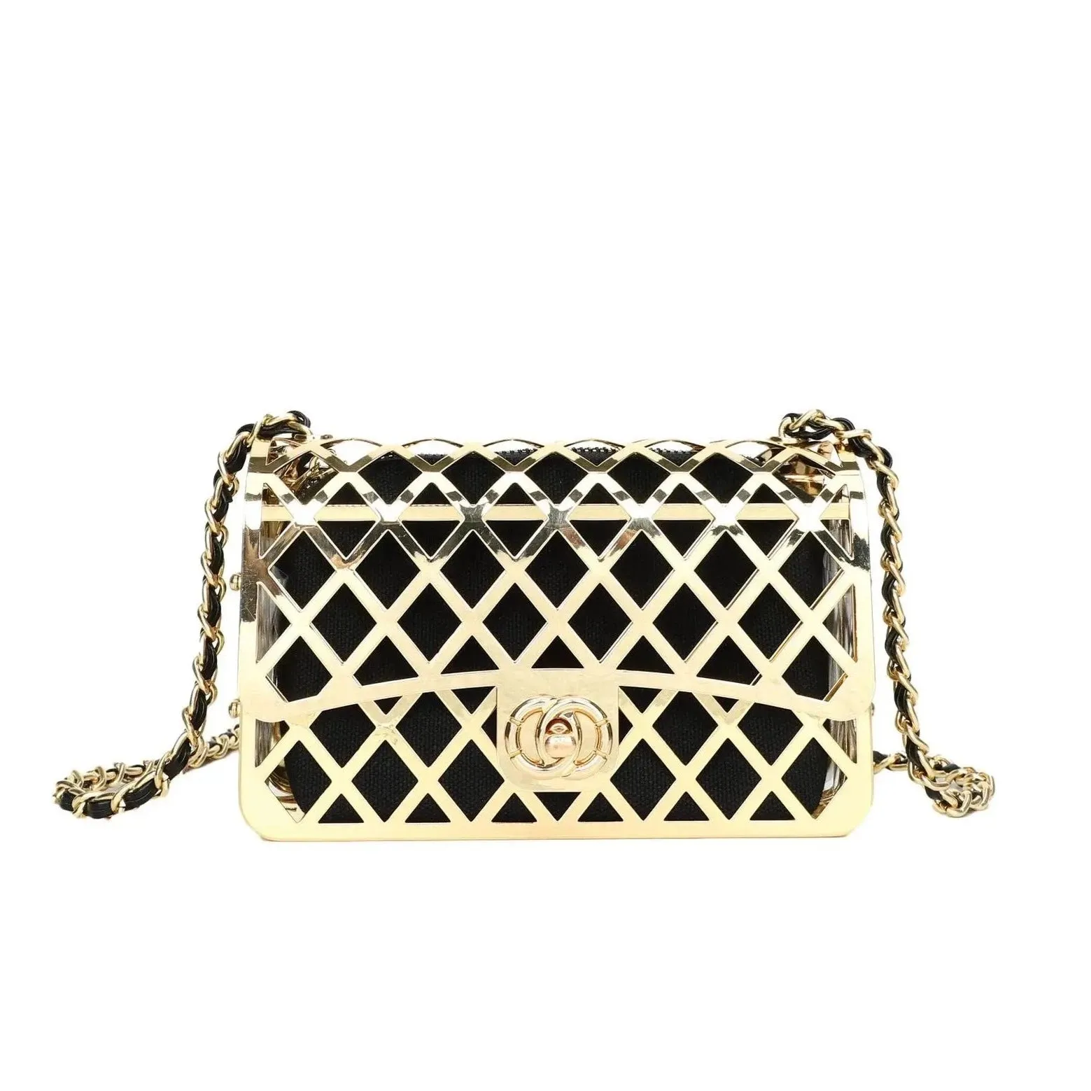 Gold Hollow Out Handbag
