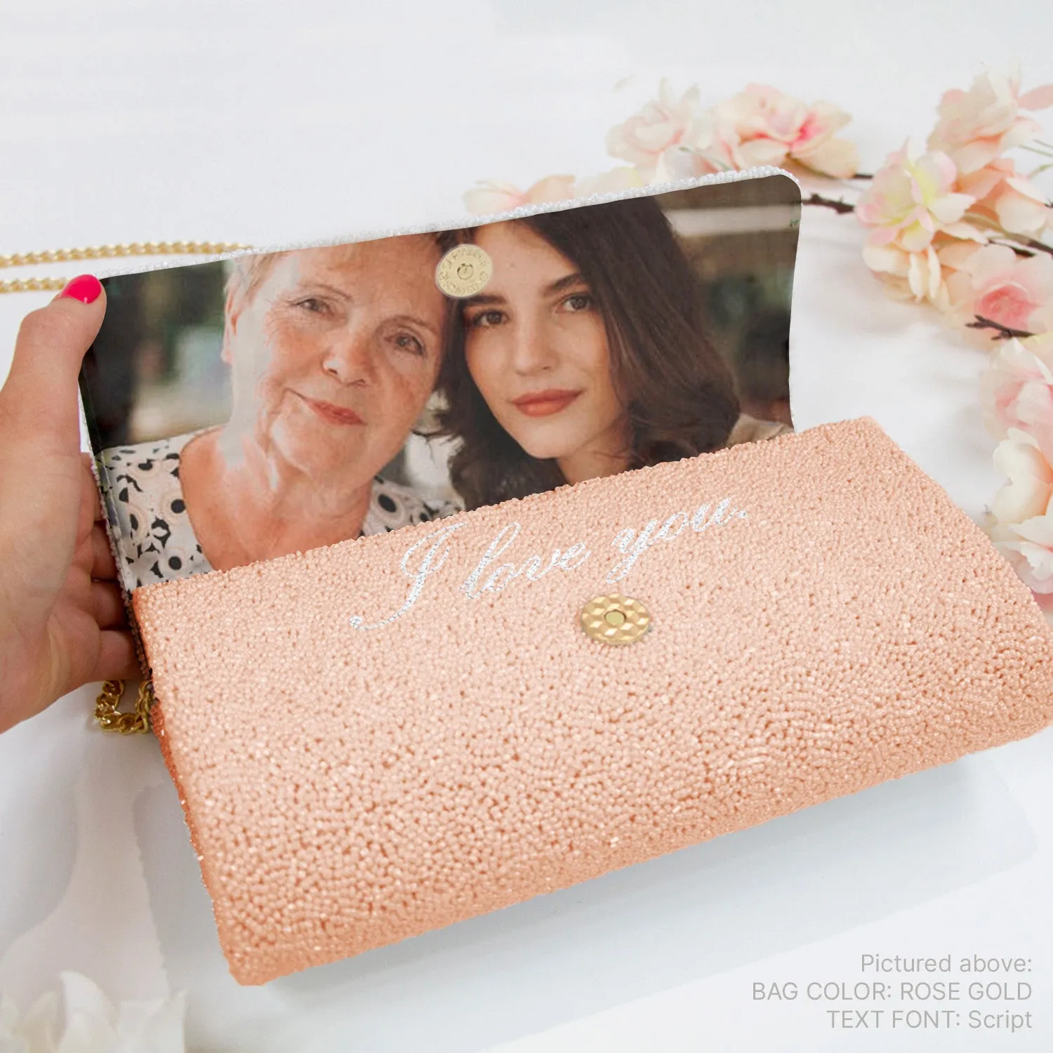 I Love You Clutch Purse - FOG