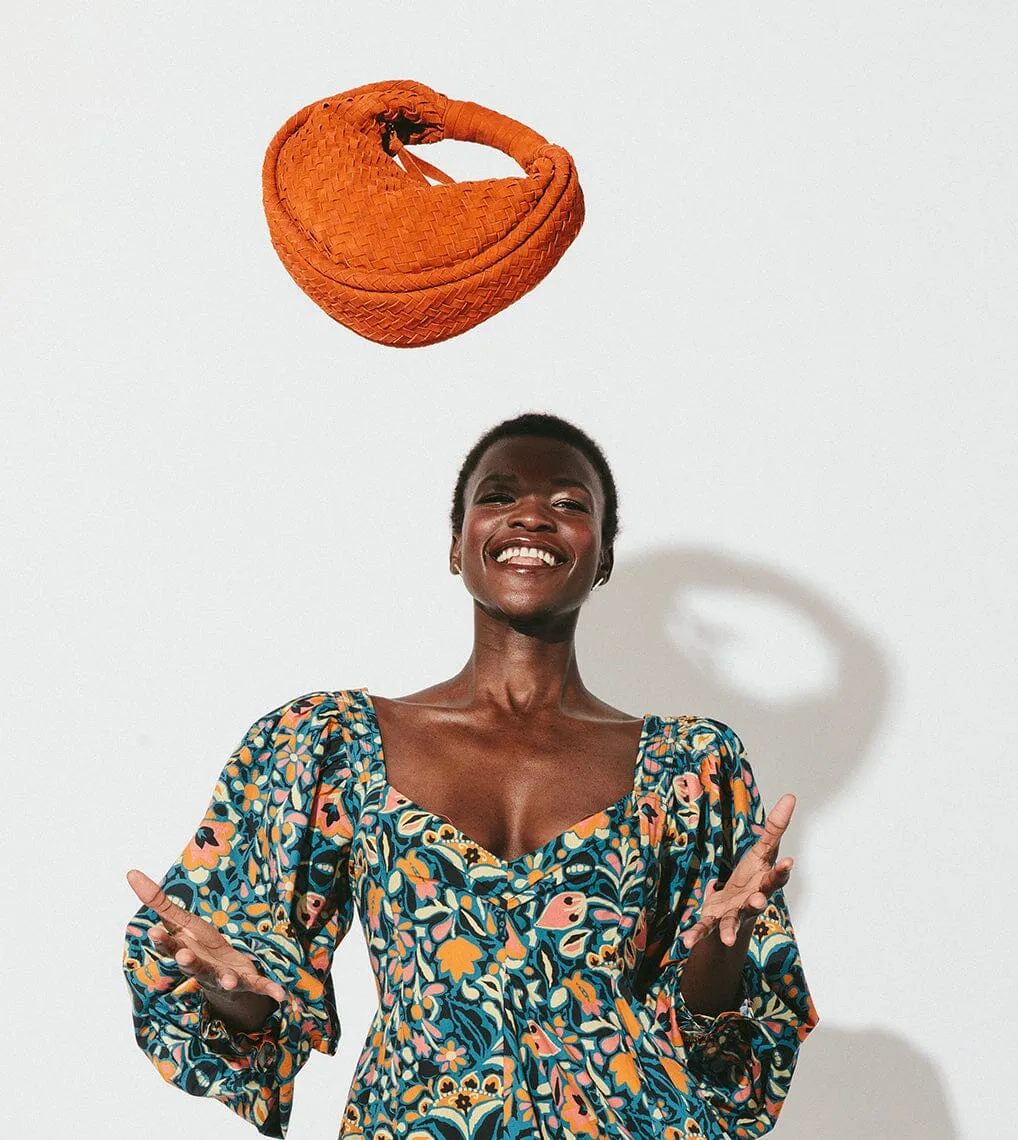 Jem Suede Mini Hobo | Dark Orange
