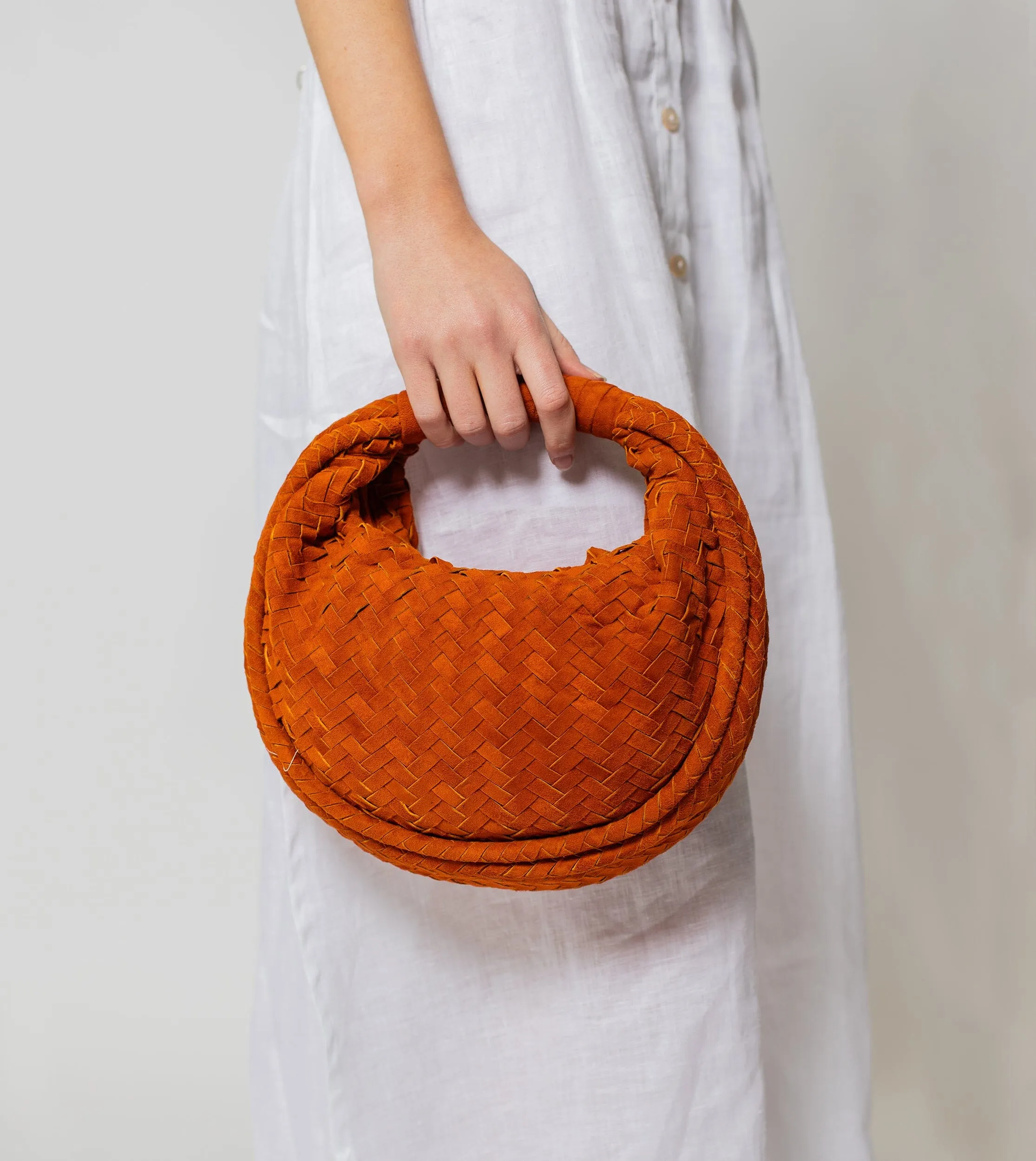Jem Suede Mini Hobo | Dark Orange