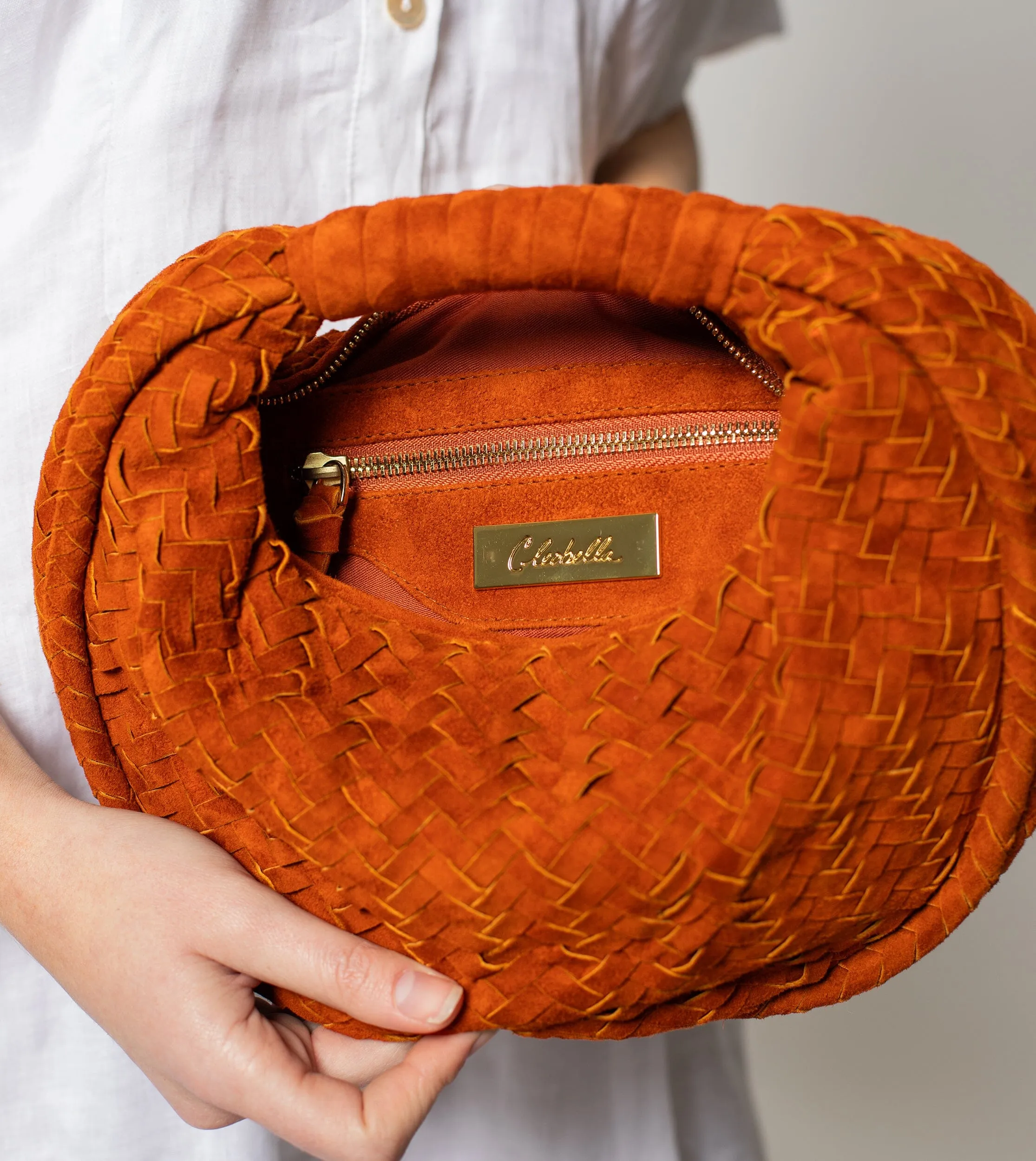 Jem Suede Mini Hobo | Dark Orange