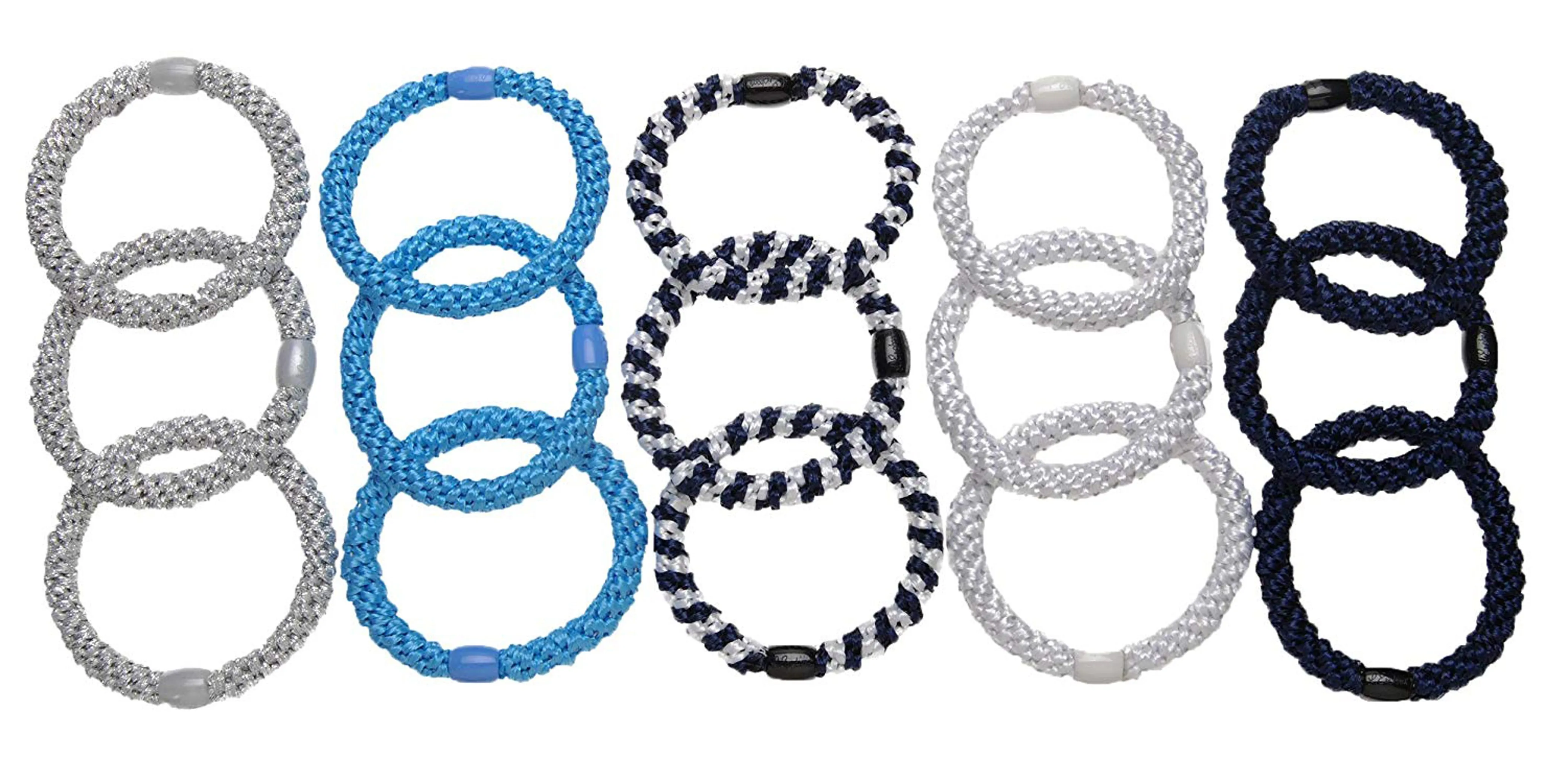 L.Erickson Grab and Go Pony Tube Hair Ties in Nautilus 15 Pack