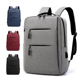 New Backpack Men's Business Casual 15.6-Inch Laptop Bag Printable Logo Student Schoolbag Wholesale