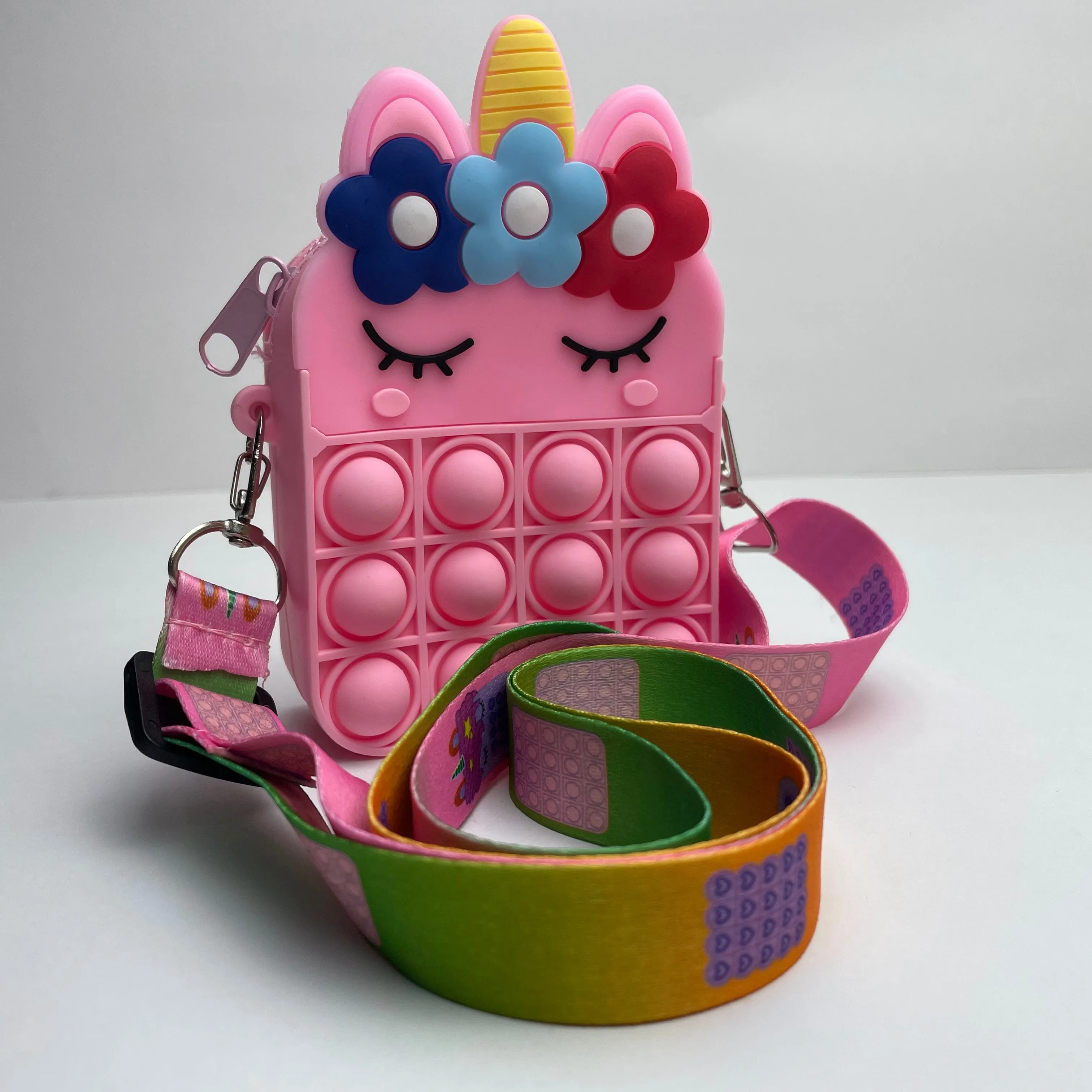 Pop It Unicorn Fidget Purse  Stress Relief Coin Wallet Crossbody Bag (Clearance Sale!)