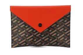 Red and Brown Leather 3 Piece Set Small Pouch Bag