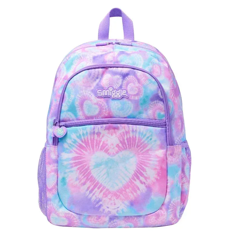 Smiggle Tie Dye Radiance Heart Backpack   Waterbottle Set