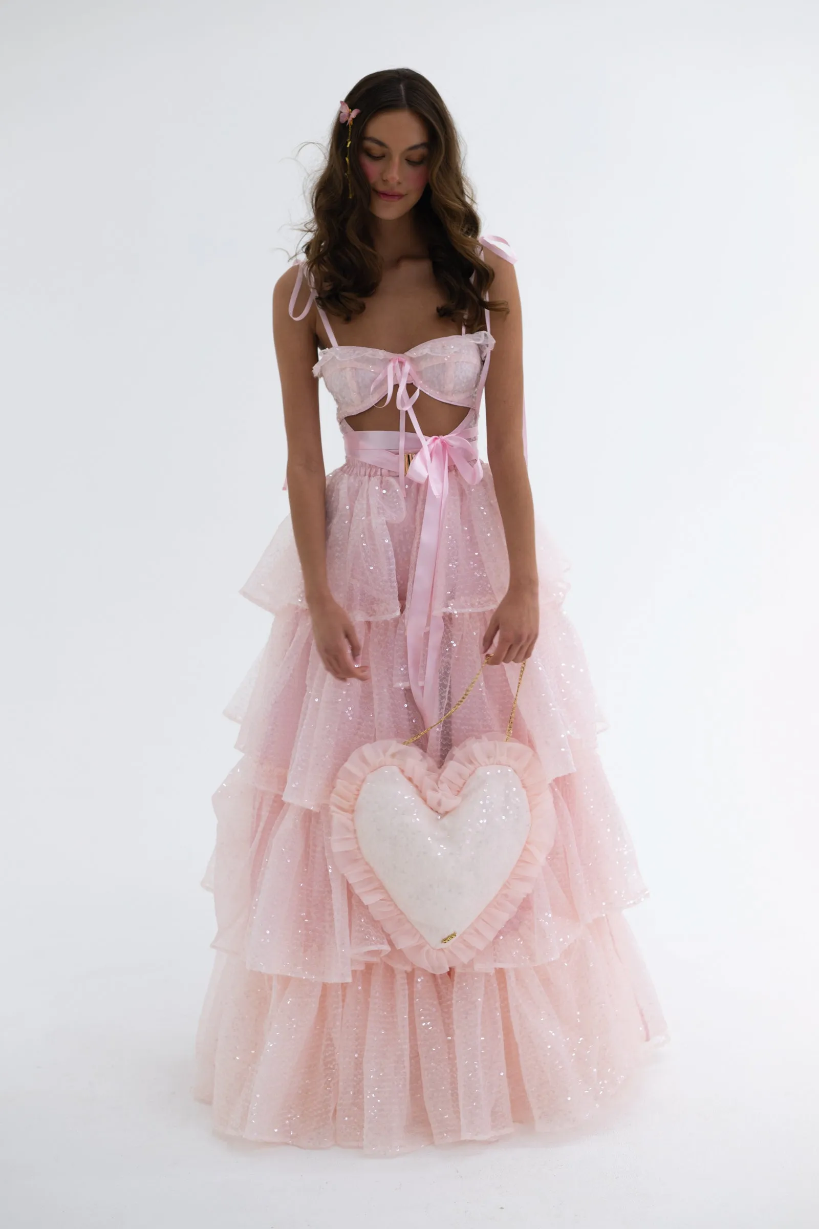 The Sparkling Heart Pillow Purse