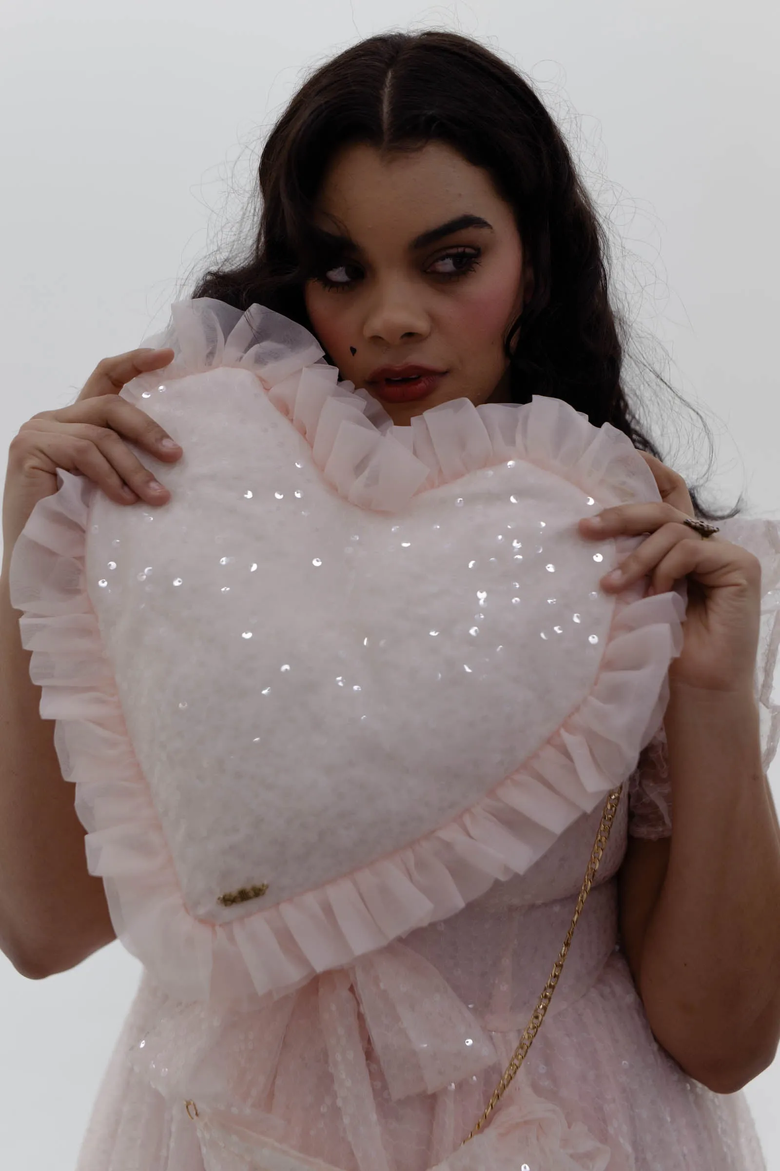 The Sparkling Heart Pillow Purse