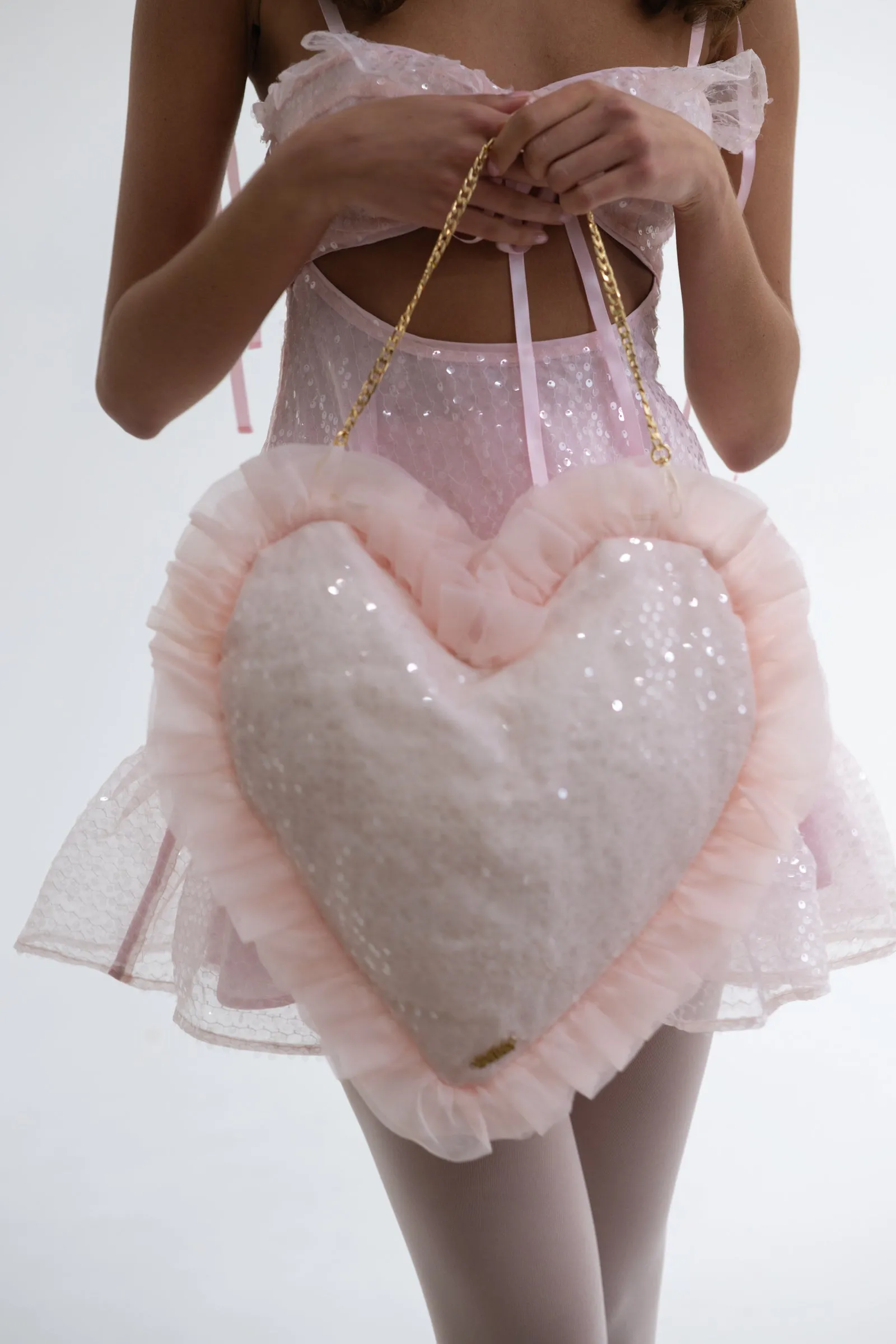 The Sparkling Heart Pillow Purse