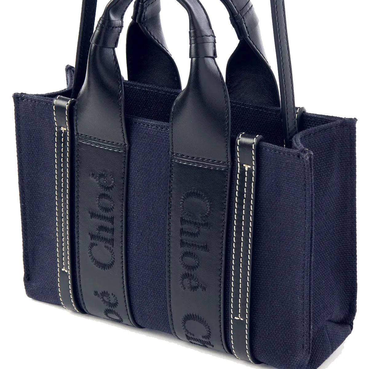 Woody Tote Mini Strap, Denim